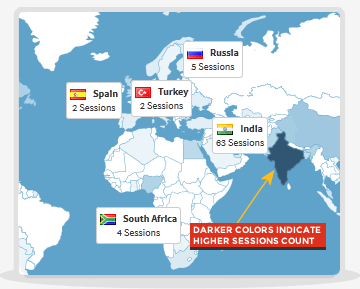 google analytics interactive map